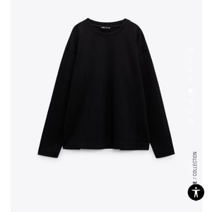 Zara Black Long Sleeve Top